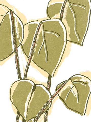 Tropical Offset II Black Ornate Wood Framed Art Print with Double Matting by Vess, June Erica