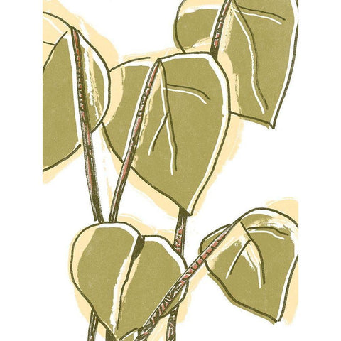 Tropical Offset II Black Modern Wood Framed Art Print with Double Matting by Vess, June Erica