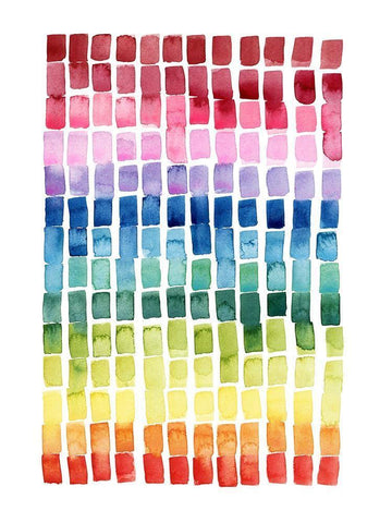 Under the Rainbow I White Modern Wood Framed Art Print with Double Matting by Popp, Grace