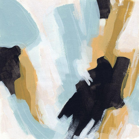 Electron Fissure I White Modern Wood Framed Art Print with Double Matting by Vess, June Erica