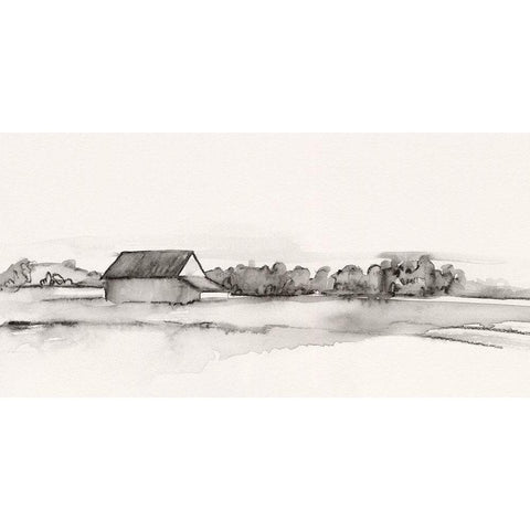 Wyeth Barn I Black Modern Wood Framed Art Print by Caroline, Emma