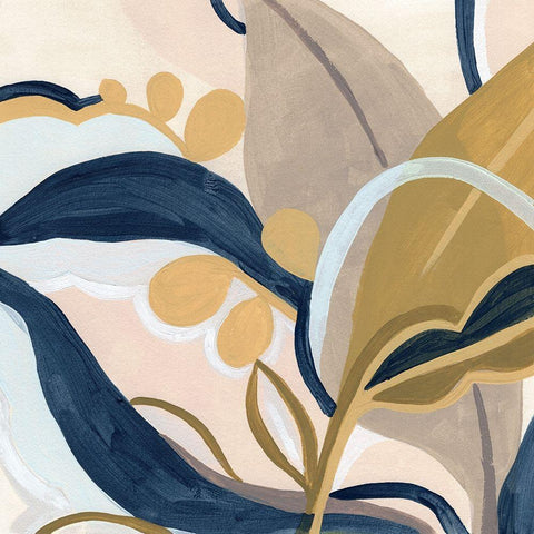 Puzzle Lily II Gold Ornate Wood Framed Art Print with Double Matting by Vess, June Erica