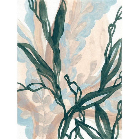 Seaweed Drift I Gold Ornate Wood Framed Art Print with Double Matting by Vess, June Erica