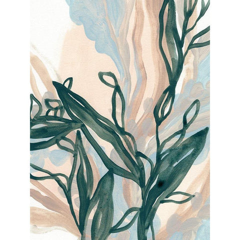 Seaweed Drift II Black Modern Wood Framed Art Print with Double Matting by Vess, June Erica