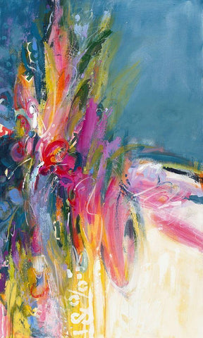 Bulah White Modern Wood Framed Art Print with Double Matting by Bothne, Janet