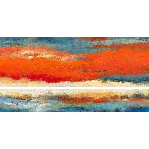 Ascent of Orange Black Modern Wood Framed Art Print with Double Matting by Bothne, Janet