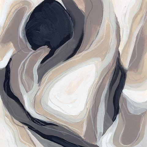 Stone Ripple II Gold Ornate Wood Framed Art Print with Double Matting by Vess, June Erica