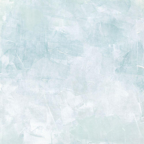 Drifting Blue II White Modern Wood Framed Art Print with Double Matting by Caroline, Emma
