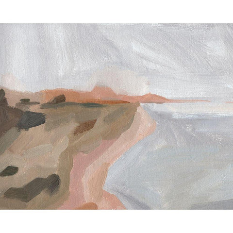 Autumn Coastline II White Modern Wood Framed Art Print by Green, Jacob