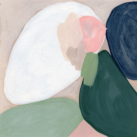 Orb Fresco I Black Ornate Wood Framed Art Print with Double Matting by Vess, June Erica