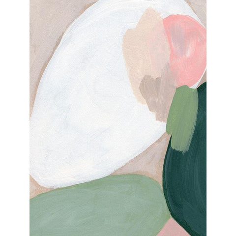 Orb Fresco III White Modern Wood Framed Art Print by Vess, June Erica