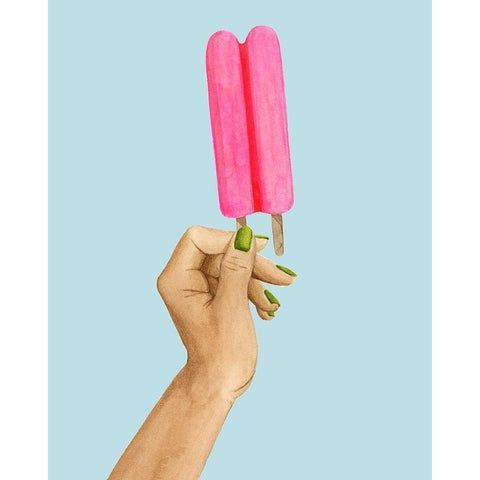 Popsicle Summer I Black Modern Wood Framed Art Print with Double Matting by Popp, Grace