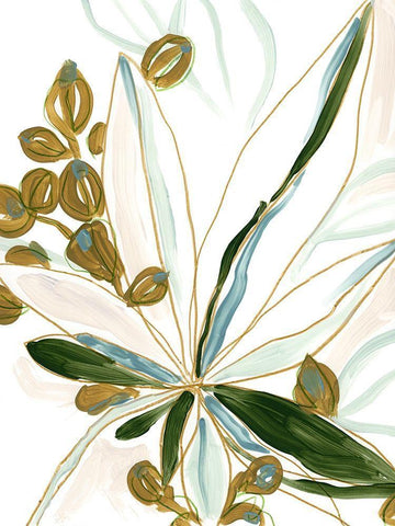 Tropical Impromptu I Black Ornate Wood Framed Art Print with Double Matting by Vess, June Erica