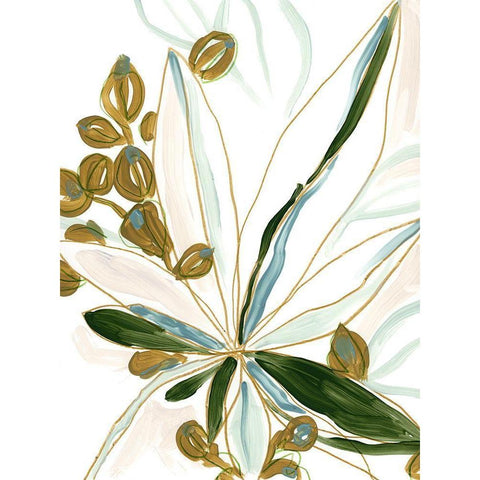 Tropical Impromptu I White Modern Wood Framed Art Print by Vess, June Erica