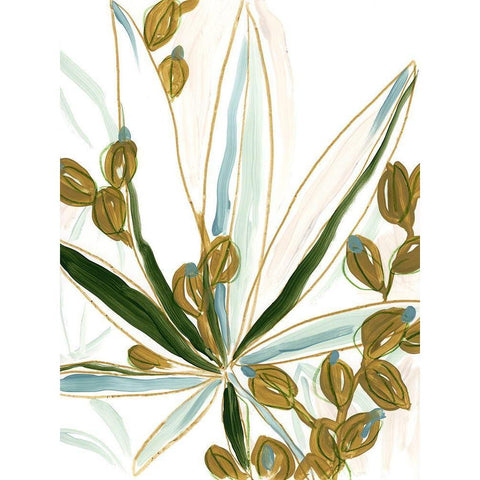 Tropical Impromptu IV White Modern Wood Framed Art Print by Vess, June Erica