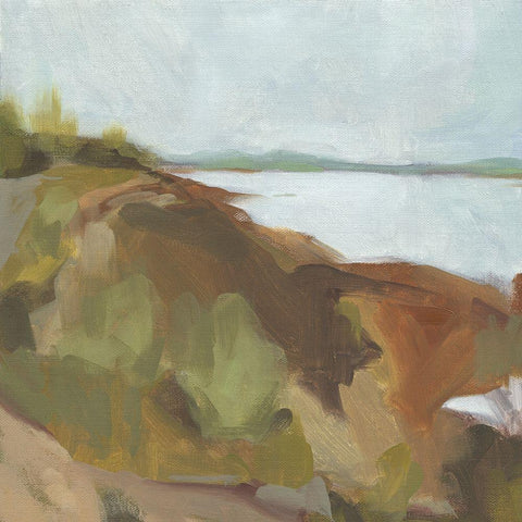 Low Country Landscape I Black Modern Wood Framed Art Print with Double Matting by Green, Jacob