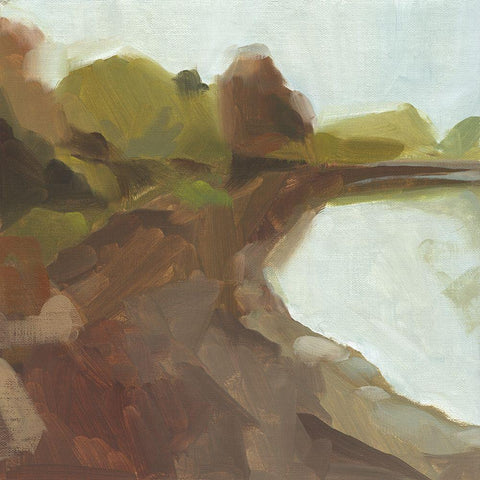 Low Country Landscape IV White Modern Wood Framed Art Print by Green, Jacob