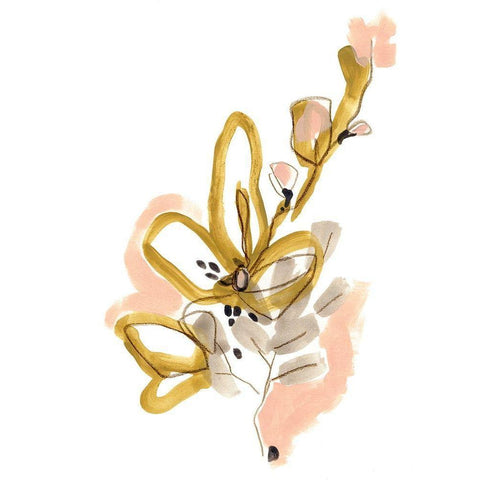 Liminal Floral I White Modern Wood Framed Art Print by Vess, June Erica