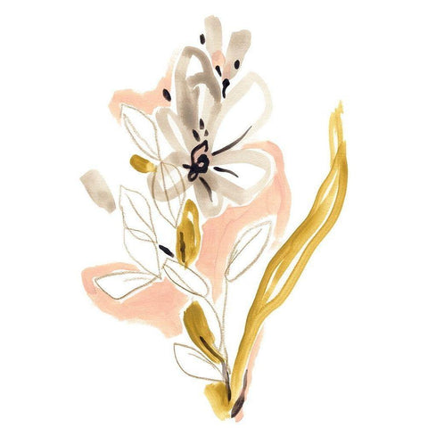 Liminal Floral II White Modern Wood Framed Art Print by Vess, June Erica