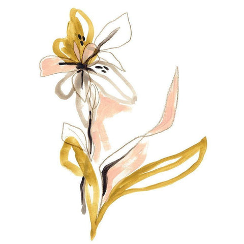 Liminal Floral III Gold Ornate Wood Framed Art Print with Double Matting by Vess, June Erica