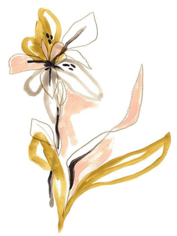 Liminal Floral III Black Ornate Wood Framed Art Print with Double Matting by Vess, June Erica