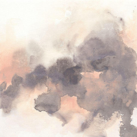 Smoke Surface II Black Modern Wood Framed Art Print by Vess, June Erica