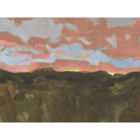 Sunset in Taos II Black Modern Wood Framed Art Print with Double Matting by Green, Jacob