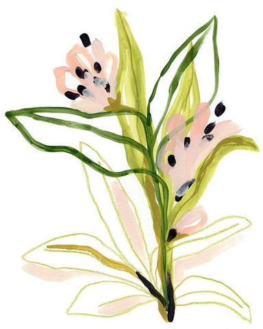 Tropical Cadenza III Black Ornate Wood Framed Art Print with Double Matting by Vess, June Erica