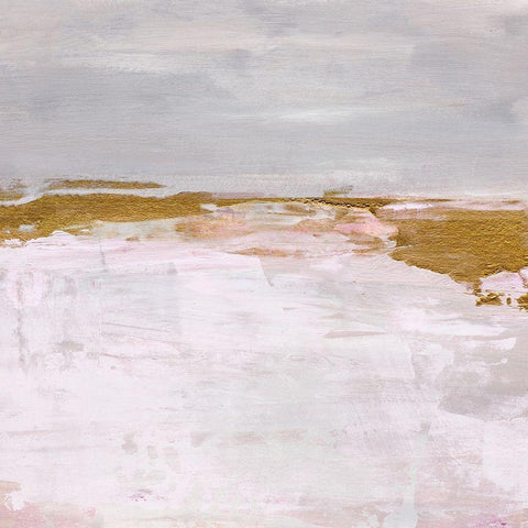 Magenta Skyline II Black Ornate Wood Framed Art Print with Double Matting by Warren, Annie