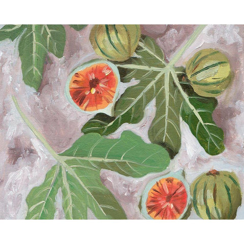 Decorative Fig II White Modern Wood Framed Art Print by Wang, Melissa