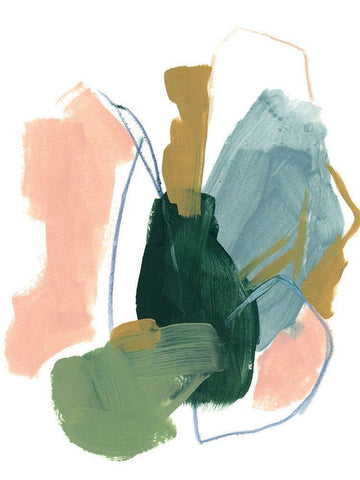 Minuet II Black Ornate Wood Framed Art Print with Double Matting by Vess, June Erica