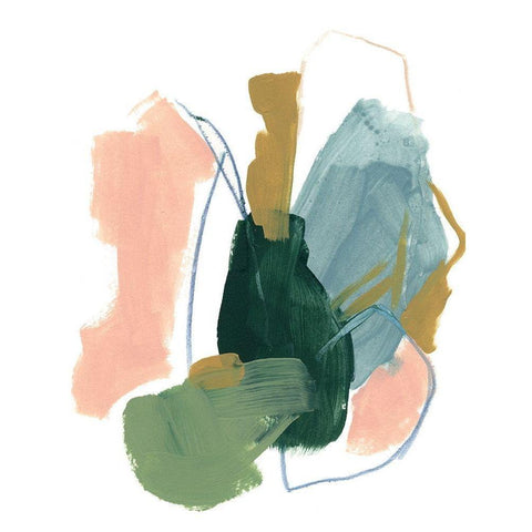 Minuet II Black Modern Wood Framed Art Print by Vess, June Erica