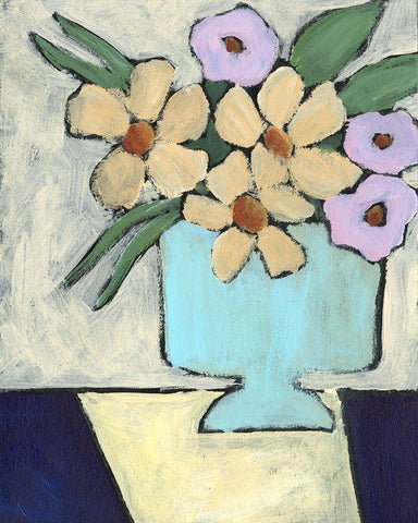 Distressed Bouquet II Black Ornate Wood Framed Art Print with Double Matting by Moore, Regina