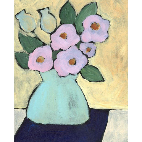 Distressed Bouquet III Black Modern Wood Framed Art Print by Moore, Regina