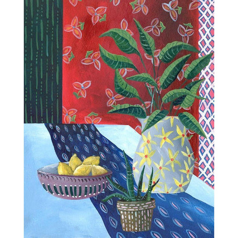 Table Vignette I Black Modern Wood Framed Art Print by Moore, Regina