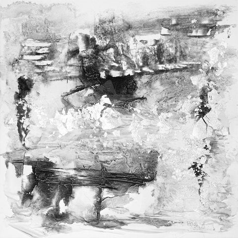 Travertine III White Modern Wood Framed Art Print with Double Matting by Finch, Scherrer