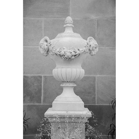Black and White Fountains III Gold Ornate Wood Framed Art Print with Double Matting by DeNardo, Laura