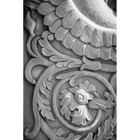 Black and White Fountain Detail II Black Modern Wood Framed Art Print by DeNardo, Laura