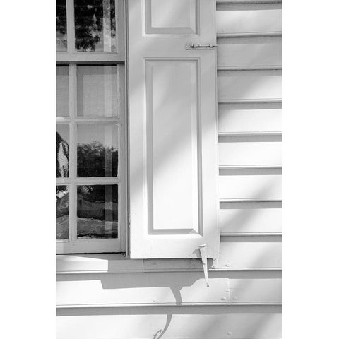 Black and White Windows and Shadows II Gold Ornate Wood Framed Art Print with Double Matting by DeNardo, Laura