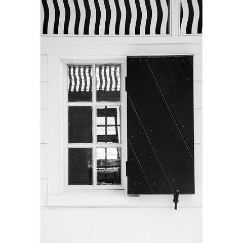 Black and White Windows and Shadows V Black Modern Wood Framed Art Print with Double Matting by DeNardo, Laura