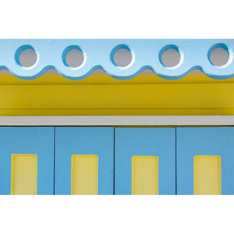 Beachtown Blues VII White Modern Wood Framed Art Print by DeNardo, Laura