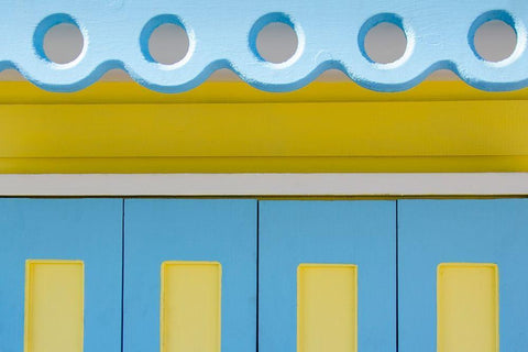 Beachtown Blues VII White Modern Wood Framed Art Print with Double Matting by DeNardo, Laura