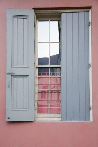 Pastel Windows III White Modern Wood Framed Art Print with Double Matting by DeNardo, Laura