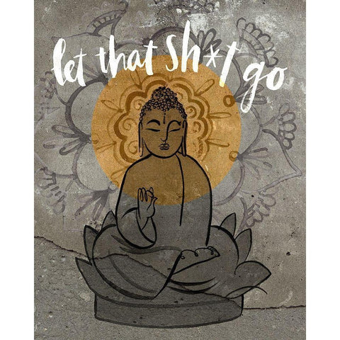 Let It Go I White Modern Wood Framed Art Print by Parker, Jennifer Paxton