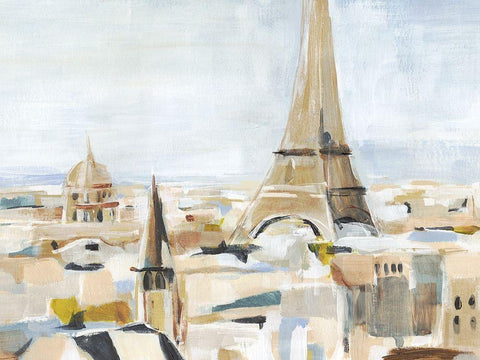 Daylight Paris II White Modern Wood Framed Art Print with Double Matting by Warren, Annie