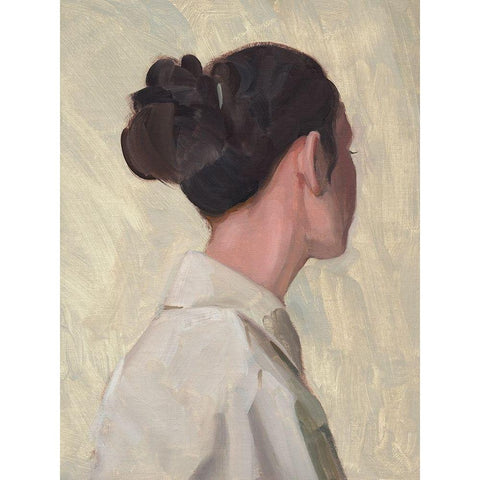 Female Portrait I Gold Ornate Wood Framed Art Print with Double Matting by Green, Jacob