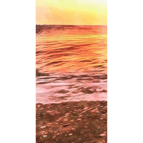 Days End II White Modern Wood Framed Art Print by Saunders, Alonzo