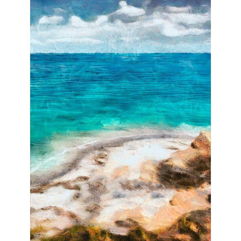Seaside Views II Gold Ornate Wood Framed Art Print with Double Matting by Saunders, Alonzo