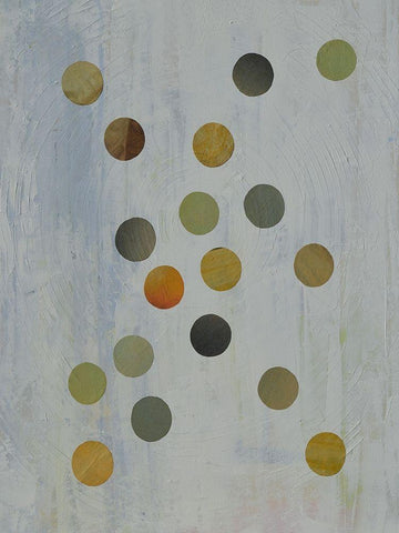Circles Too I White Modern Wood Framed Art Print with Double Matting by Avondet, Natalie