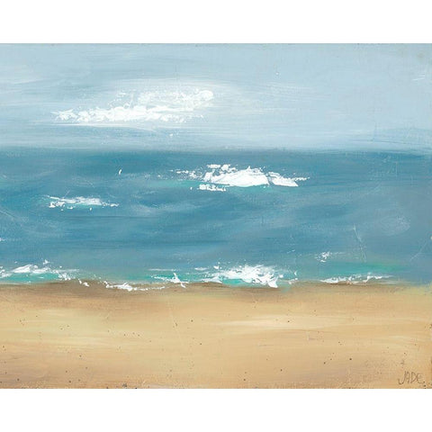 By the Beach II Black Modern Wood Framed Art Print by Reynolds, Jade